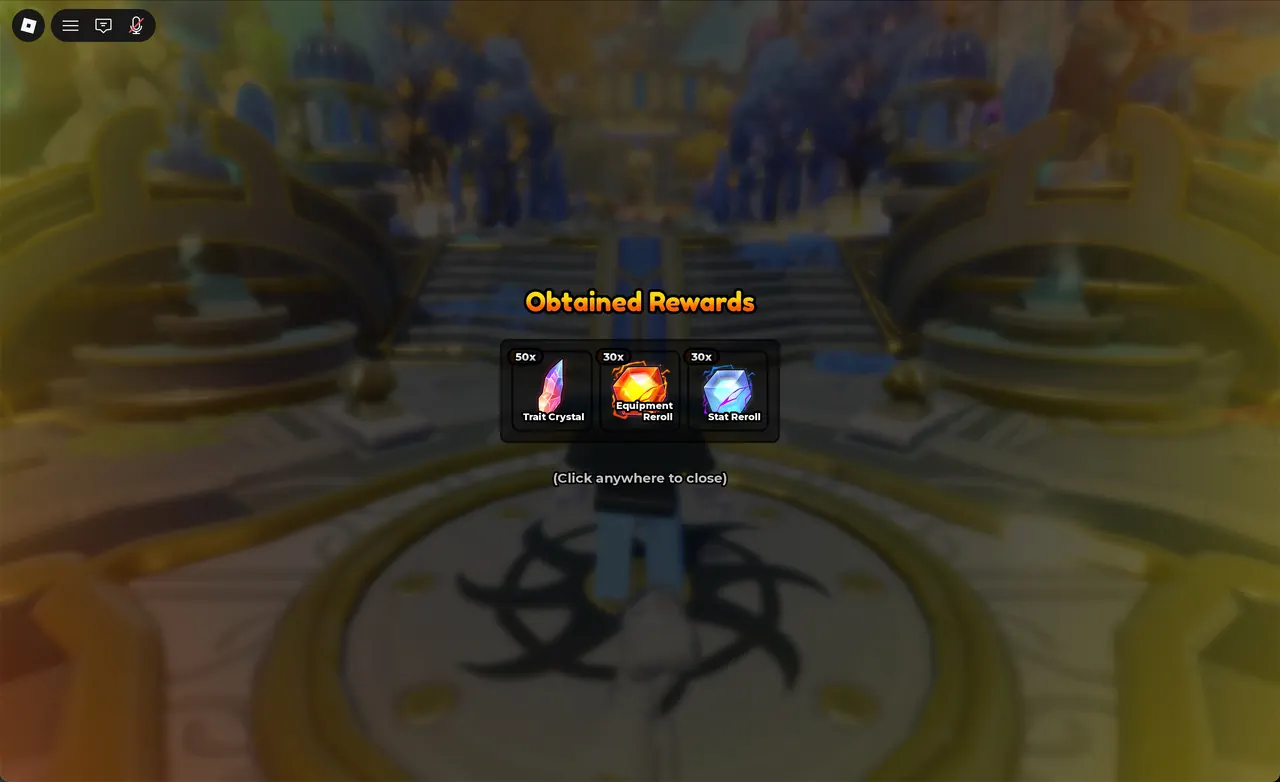 Obtained Rewards popup after a successful code redeem