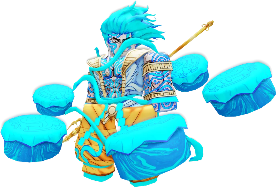 Lightning God shiny full-body pose